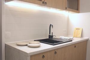Kuchyňa alebo kuchynka v ubytovaní Kana - Stylish Apartment in Kraków Pomorska - Close, WiFi, Smart TV