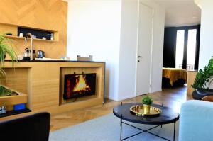 Η κουζίνα ή μικρή κουζίνα στο Kaai11 - Riverview Lofts & Suites