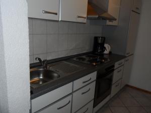 Kuchyň nebo kuchyňský kout v ubytování Gästehaus Hoffmann