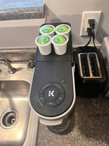 a food processor sitting next to a sink at CLOSE TO ATLANTA & SIX FLAGS in Villa Rica