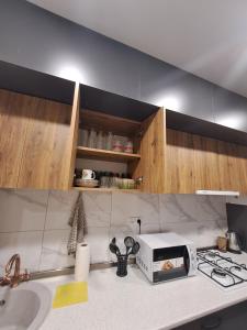 Kuchyň nebo kuchyňský kout v ubytování Two bedrooms apartment "Kitesa"