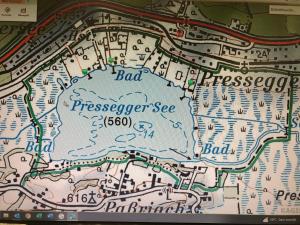a drawing of a map of a park at Appartment Isabelle Sky in Presseggersee