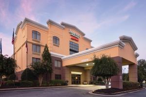 a rendering of the front of a hotel at Fairfield Inn and Suites Atlanta Airport South/Sullivan Road in Atlanta