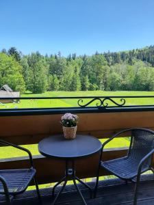 Balkon lub taras w obiekcie Willa Płazówka Białczańska