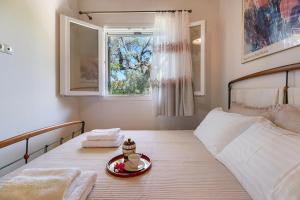 Posteľ alebo postele v izbe v ubytovaní Poly's Villa Lefkada