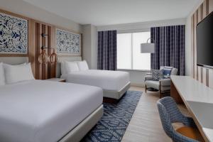 Postel nebo postele na pokoji v ubytování Austin Marriott South + 37 fotografií