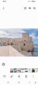 a collage of two photographs of a building at Suite Duomo Trani 6 in Trani