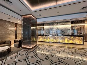 Ο χώρος του λόμπι ή της ρεσεψιόν στο LUXURIOUS MODERN APARTMENT POLLUX MEISTERSTADT