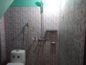 a bathroom with a shower with a toilet in it at ASHIANA HOME STAY in Jammu