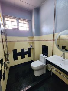 a bathroom with a toilet and a sink at Homestay Taman Pauh Jaya, Seberang Perai, Bukit Mertajam in Perai
