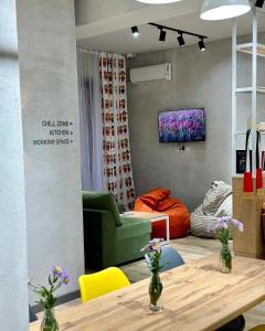 Posezení v ubytování izzzi hostel