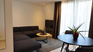 慕尼黑的住宿－MUNICH FINEST APARTMENTS，客厅配有沙发和桌子