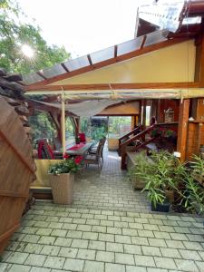 Vonkajšia záhrada v ubytovaní Hunting Lodge Lipót