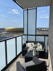 Balkon ili terasa u objektu Nowa Letnica Tower- Premium Apartments
