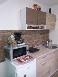 Kuchyň nebo kuchyňský kout v ubytování Apartmani NINA Zlatar