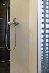 eine Dusche mit Duschkopf im Bad in der Unterkunft Holiday house Hana in Rovinj