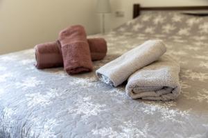 Katil atau katil-katil dalam bilik di Holiday house Hana