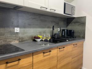 Kuchyň nebo kuchyňský kout v ubytování URBAN APARTMENTS PREMIUM, Opolska 10 No 67B, Free Garage, Self Check-in