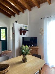 TV a/nebo společenská místnost v ubytování Casa Alfarroba