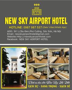 un folleto para un nuevo hotel de seis aeropuertos en New Sky Airport Hotel en Noi Bai