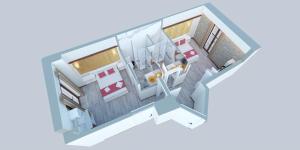a rendering of a floor plan of a house at HOTEL FUENTE REDONDA LUXURY in Úbeda