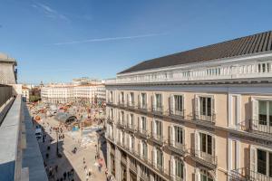 a view of a street in a city with buildings at Pop-Zen Penthouse Madrid in Madrid