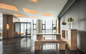 אזור ישיבה ב-Jingju Hotel Shenzhen