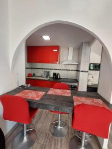 Kuchnia lub aneks kuchenny w obiekcie Bungalow Alkabir Playa
