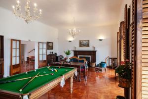 a living room with a pool table in it at Ayama Manor House in Wellington