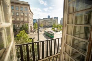 Uma vista geral de Belgrado ou a vista da cidade a partir do hostel