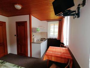 Kuchyňa alebo kuchynka v ubytovaní Apartmány 670 pod Lysou horou
