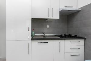Kuchyň nebo kuchyňský kout v ubytování Apartments Anka