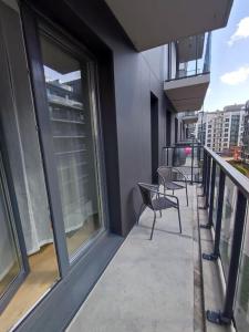 Balkón alebo terasa v ubytovaní Green Apartment