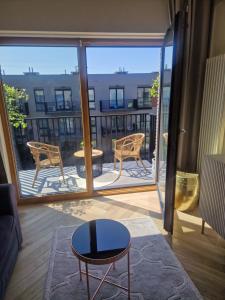 Balkón alebo terasa v ubytovaní Serce miasta Gdansk apartament