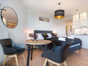 Χώρος καθιστικού στο A comfortable apartment for 2 people in Pobierowo