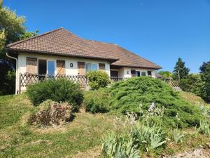 a house on top of a hill with plants at Maison de campagne dans le vignoble champenois 