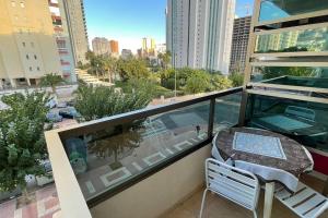 Balkon lub taras w obiekcie Buena vista, apartamento en la playa Finestrat