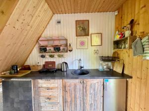 ครัวหรือมุมครัวของ Allika-Löövi Sauna Cabin