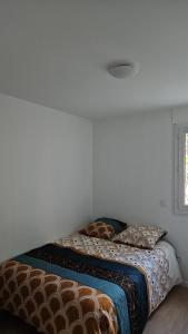 a bedroom with two beds and a window at T4 Proche centre et plages Jacuzzi et Parking gratuit in Montpellier