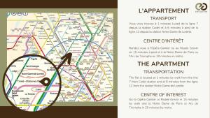 um mapa do metro de Paris com um mapa em Luxury home in heart of PARIS!Opera/Eurostar 6pers em Paris