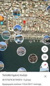 a screenshot of a map of a city at Lovinna Luxury Appartments in Kalymnos