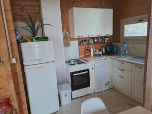 Kuchyň nebo kuchyňský kout v ubytování SeaStar Eco Villa