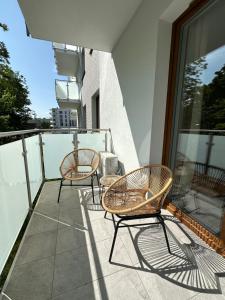 Balkón alebo terasa v ubytovaní Apartament Iława
