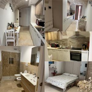 a collage of photos of a kitchen and a bathroom at ACANTHUS in Terlizzi