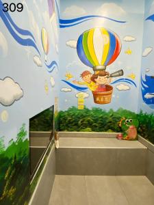 חדר רחצה ב-Wind Natural Parent-Child Inn II