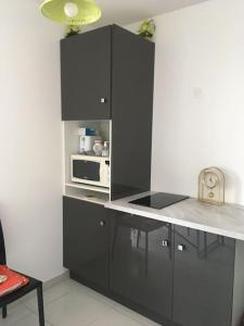 Η κουζίνα ή μικρή κουζίνα στο Appartement neuf pontaillac