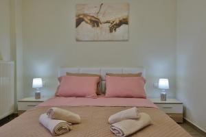 Ένα ή περισσότερα κρεβάτια σε δωμάτιο στο antonis new apartment's 1