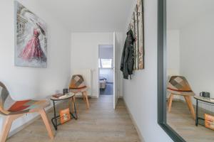 Posezení v ubytování Ferienhaus Andrea