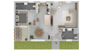 Půdorys ubytování Ferienhaus Andrea