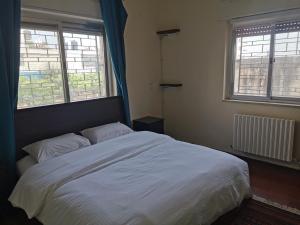 Postel nebo postele na pokoji v ubytování Ramallah Hostel